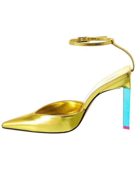 The Attico Yellow Perine Leather Pump