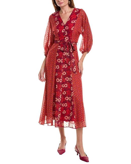 Taylor Red Midi Dress