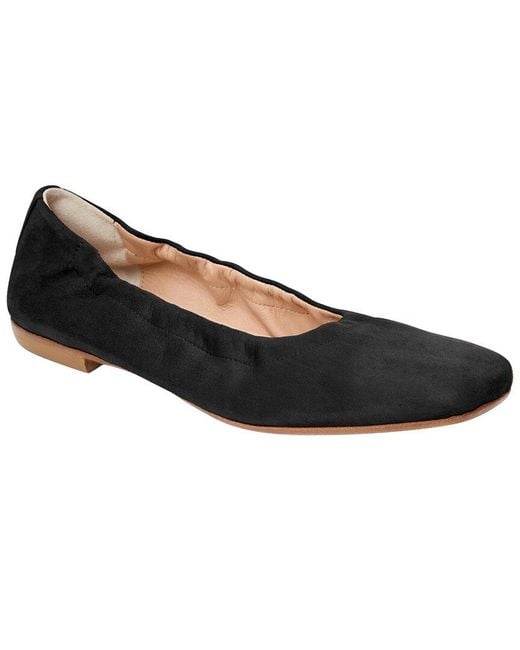 Jack Rogers Black Santa Leather Ballet Flat