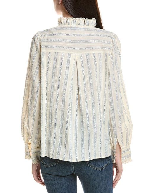 ANNA KAY Natural Donika Ruffled Blouse