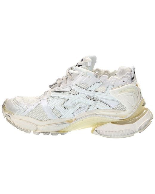 Balenciaga White Runner Rubber & Mesh Sneaker for men