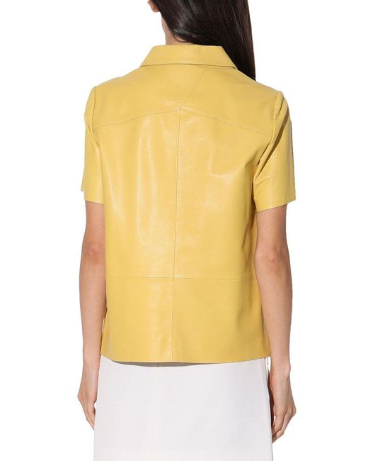 Walter Baker Yellow Eros Leather Top