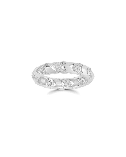 Sphera Milano White Cz Chevron Ring