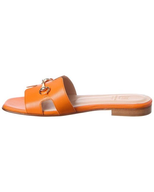 M by Bruno Magli Orange Felina Leather Sandal