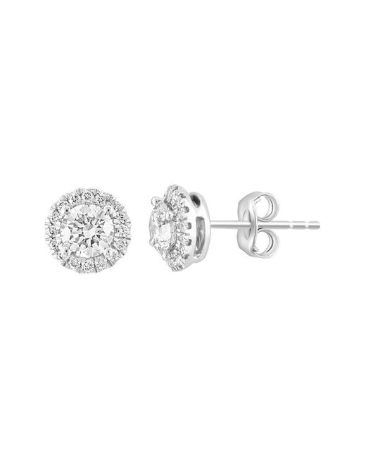 Effy Fine Jewelry White 14K 0.97 Ct. Tw. Lab-Grown Diamond Earrings