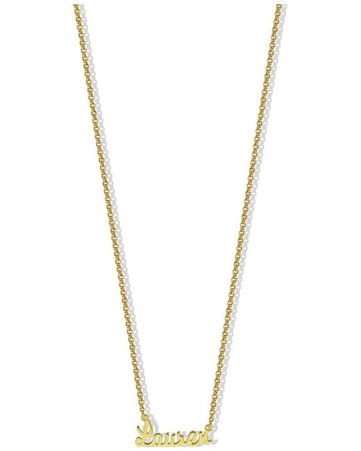 Argento Vivo Metallic 18k Over Silver Lauren Script Necklace