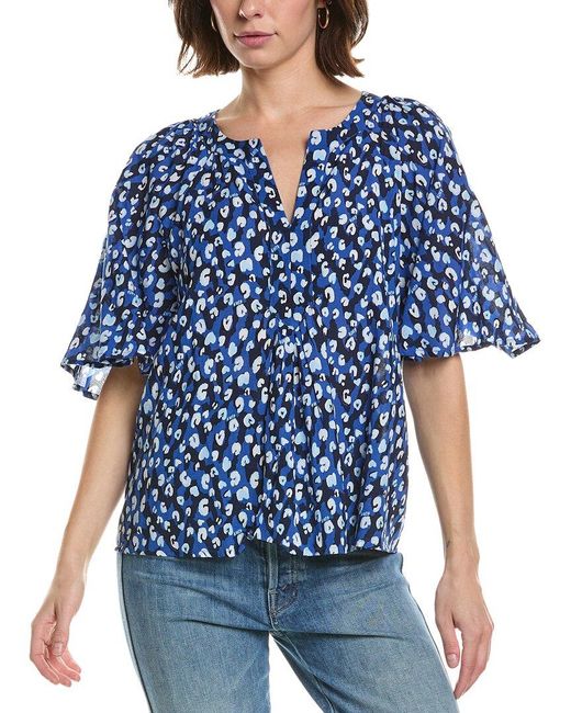 Lilly Pulitzer Blue Wilmer Top