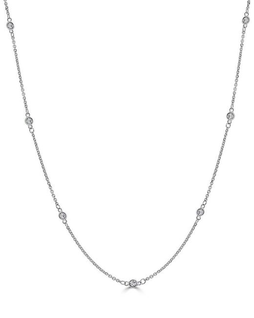 Sabrina Designs Metallic 14k 0.48 Ct. Tw. Diamond Station Necklace