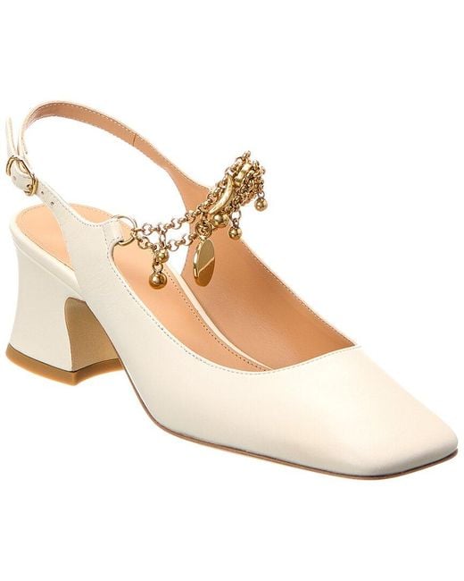 Chloé Natural Charms Leather Pump