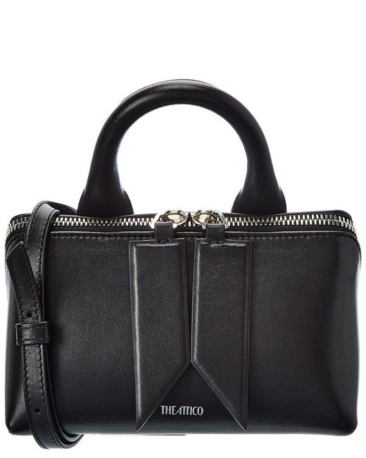 The Attico Friday Mini Leather Shoulder Bag in Black | Lyst Australia