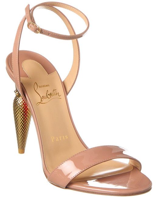 Christian Louboutin Brown Lipqueen 100 Patent Sandal