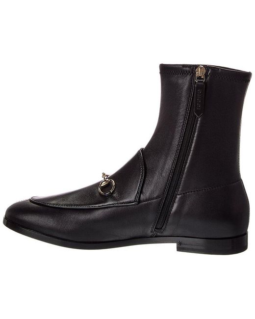 Gucci Black Jordaan Leather Bootie