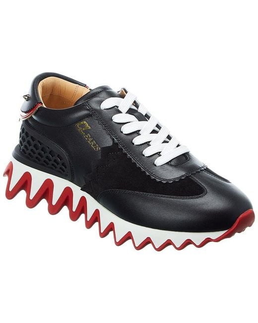 Christian Louboutin Black Loubishark Leather Sneaker