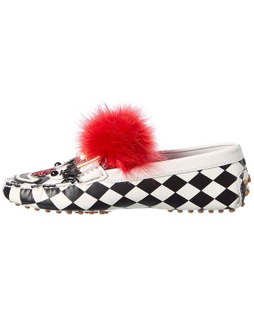Tod's Red Leather Loafer