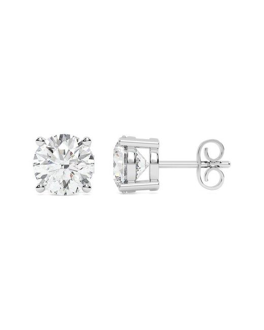 Lab Grown Diamonds Metallic 14K 10.00 Ct. Tw. Lab-Grown Diamond Earrings