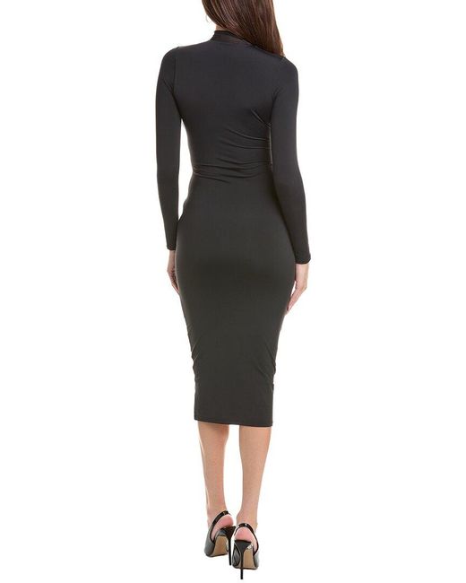 SER.O.YA Black Priyanka Midi Dress
