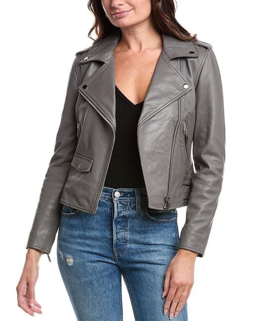 Walter Baker Gray Liz Leather Jacket