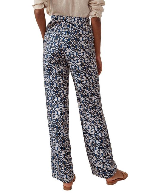 J.McLaughlin Blue Asa Silk-Blend Pant