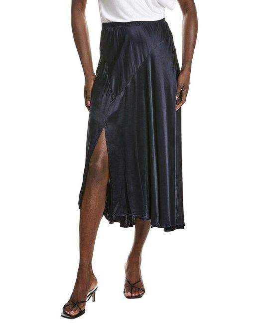 Michael Stars Black Desi Asymmetrical Midi Skirt