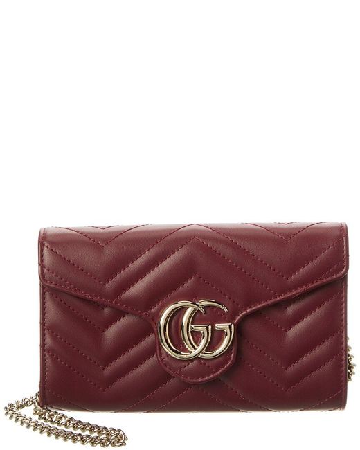 Gucci Purple Dnu Gg Marmont Leather Crossbody