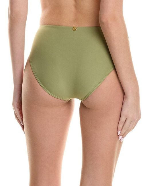 ViX Green Solid Bela Hot Pant Full Bikini Bottom