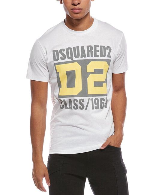 DSquared² White Graphic T-Shirt for men