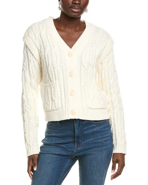 Endless Rose White Cable Cardigan