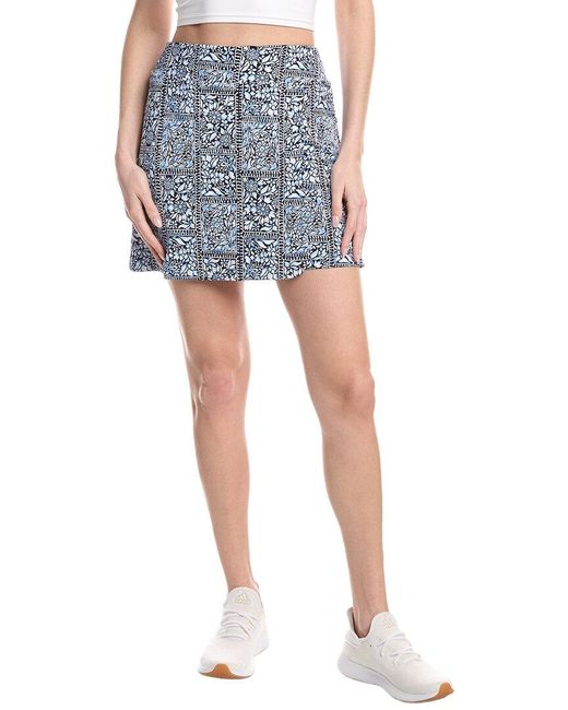 IBKUL Blue Faux Wrap Skort