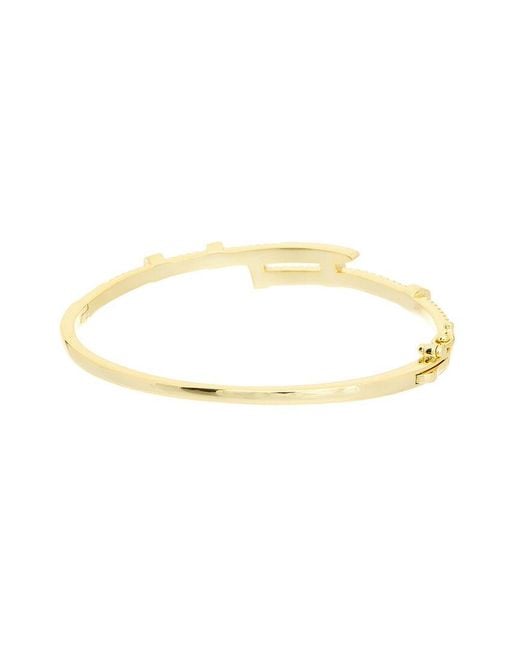 Juvell Metallic Cz 18K Plated Bangle Bracelet