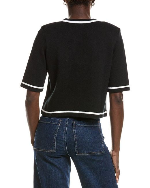 Minnie Rose Black Tipped Cropped Jacket