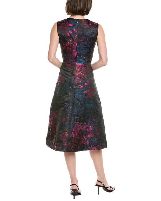 Kay Unger Blue Beckett Midi Dress