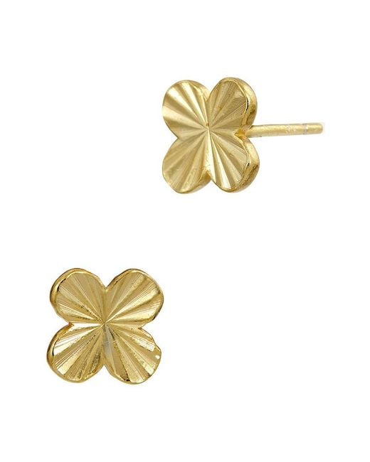 Savvy Cie Metallic Fluted Studs