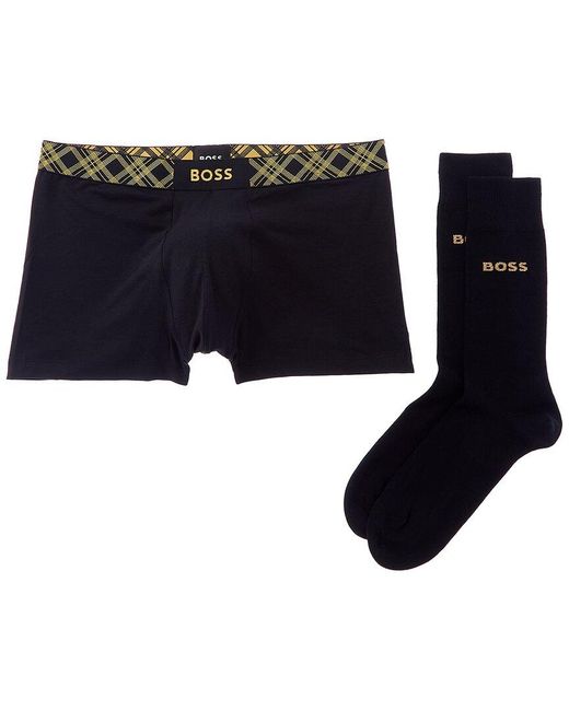 Boss Black 2pc Trunk & Sock Gift Set for men