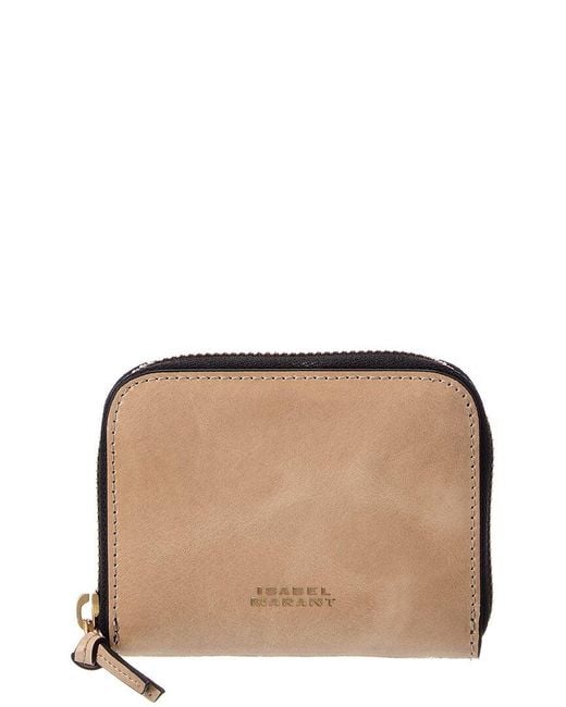 Isabel Marant Natural Yuki Leather Card Case