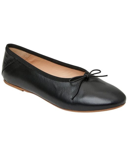 Jack Rogers Black Carlotta Leather Ballet Flat