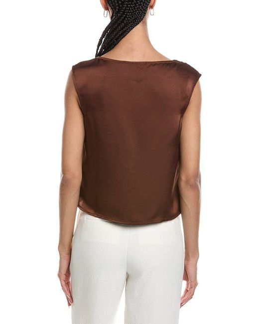 REVERIEE Brown Sleeveless Top