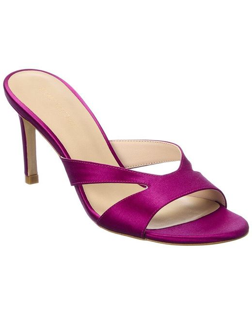 Stuart Weitzman Mariposa 80 Satin Slide Sandal In Pink Lyst