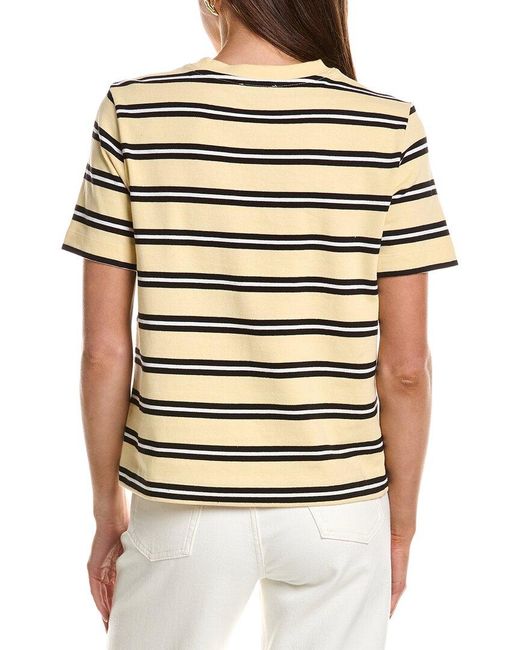Kenneth Cole White Crewneck Stripe T-Shirt