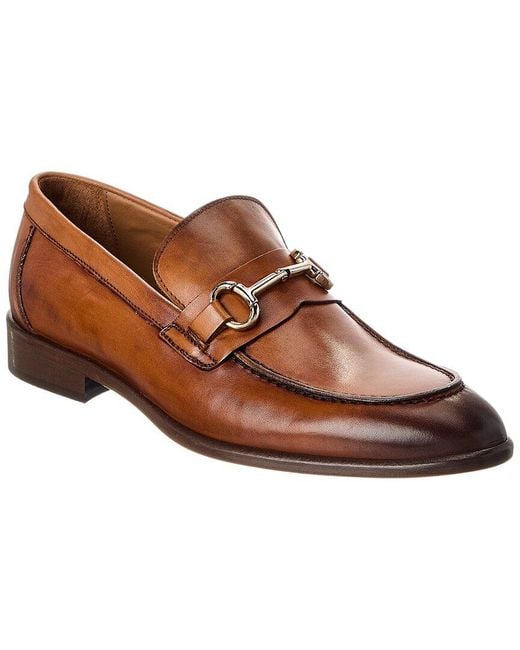 Bruno Magli Brown Alessandro Leather Loafer for men