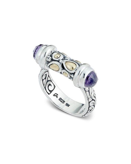 Samuel B. White 18k & Silver Amethyst Bullet Ring