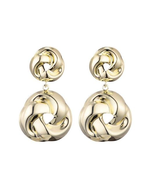 Adornia Metallic Double Knot Drop Earrings
