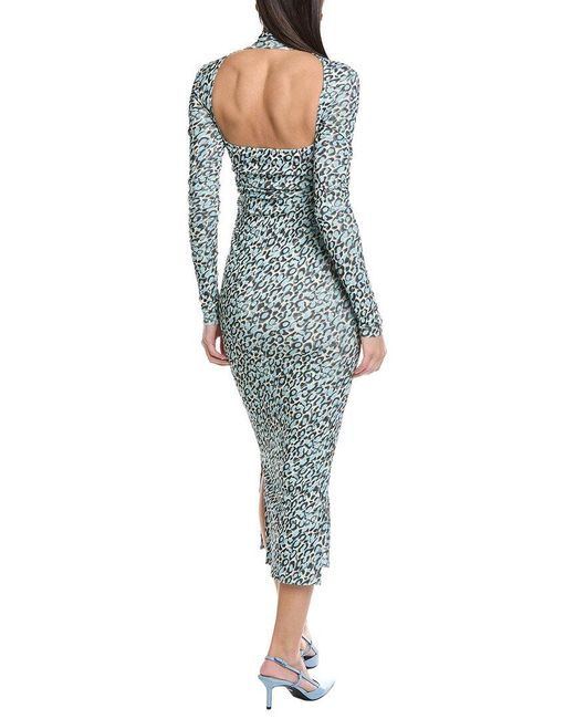 Nanushka Blue Cardia Fitted Bodycon Midi Dress