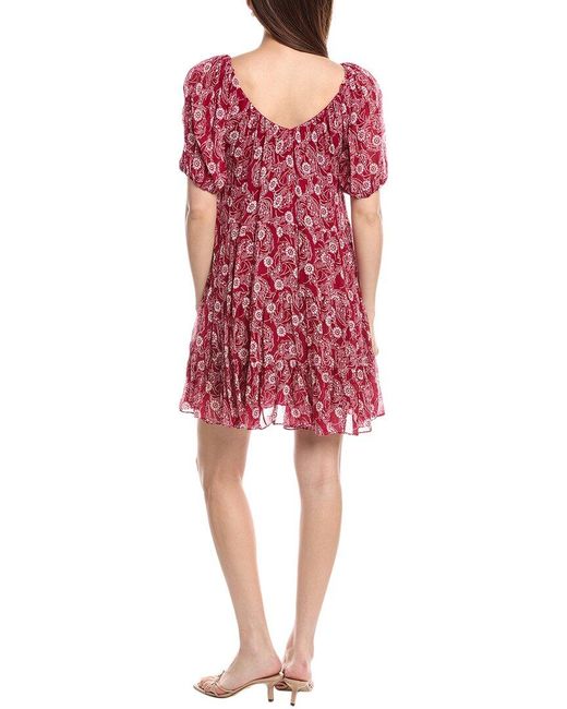 Rebecca Taylor Monarch Fleur Tiered Silk-Blend Mini Dress
