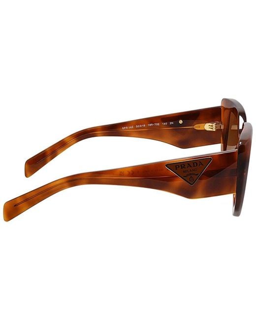 Prada Brown Pr14Zs 50Mm Sunglasses