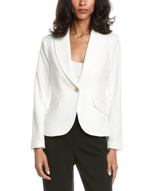 Tahari White Petite Blazer