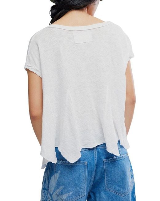 Free People White Swing Along With Me Top