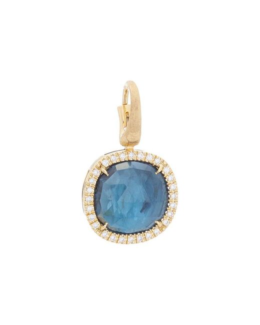 Marco Bicego Blue Jaipur Color 18K 7.80 Ct. Tw. Diamond & London Topaz Pendant