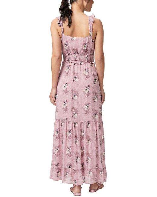 PAIGE Pink Pacifica Silk Maxi Dress