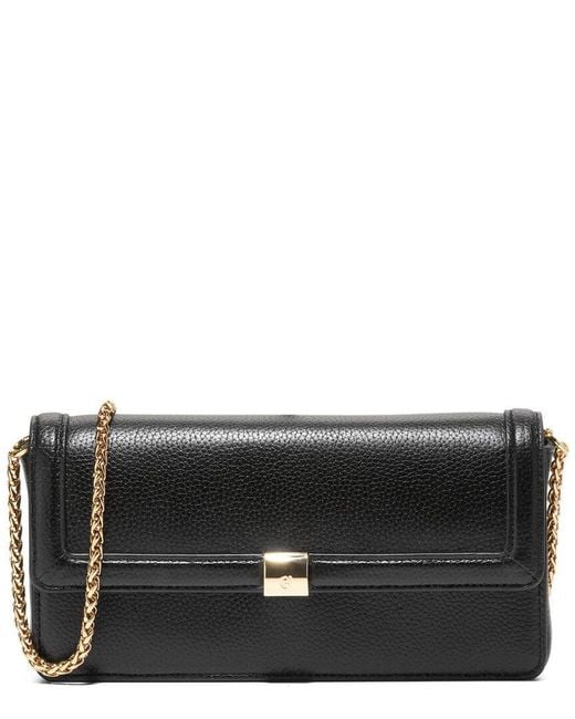 Cole Haan Black Daniella Leather Wallet On Chain