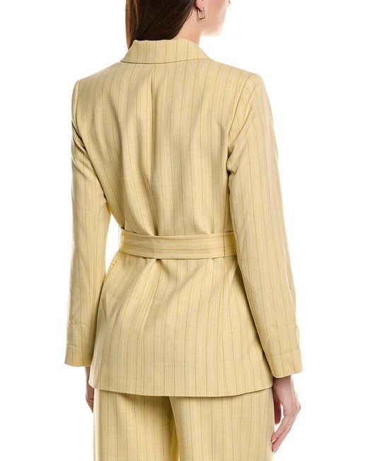Tahari Natural Woven Stripe Blazer